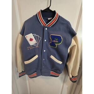 New Wave Street Culture by Inflation Varsity Poker Lucky Play Jacket Size Small